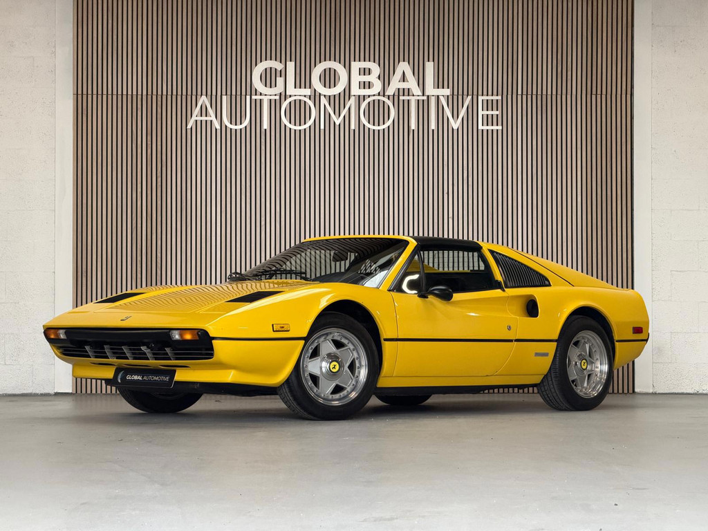 Ferrari 308 GT Spider Inj. - Giallo Nuovo Fly - Zwart leder 37872651-0.jpg | Global Automotive